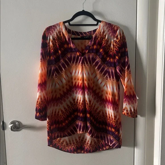 a.n.a Vibrant Patterned Blouse - Picture 1 of 4